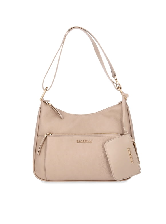 Women's Tally Faux Leather Shoulder Bag with Detachable Pouch, Hazelwood