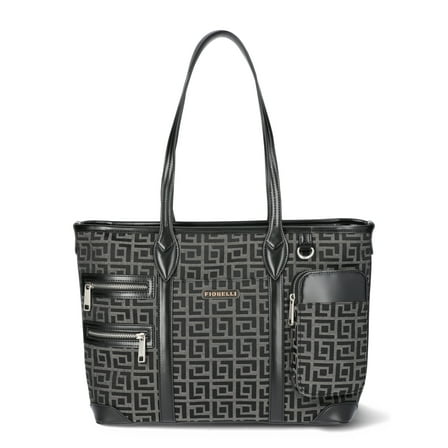 Fiorelli Women's Brooke Tote Bag, Black Geo Jacquard