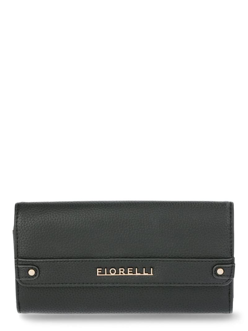Fiorelli Women's Diana Clutch Wallet, Black Faux Leather, Holds