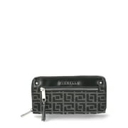 Fiorelli Women s Kate Zipper Wallet, Black Jacquard