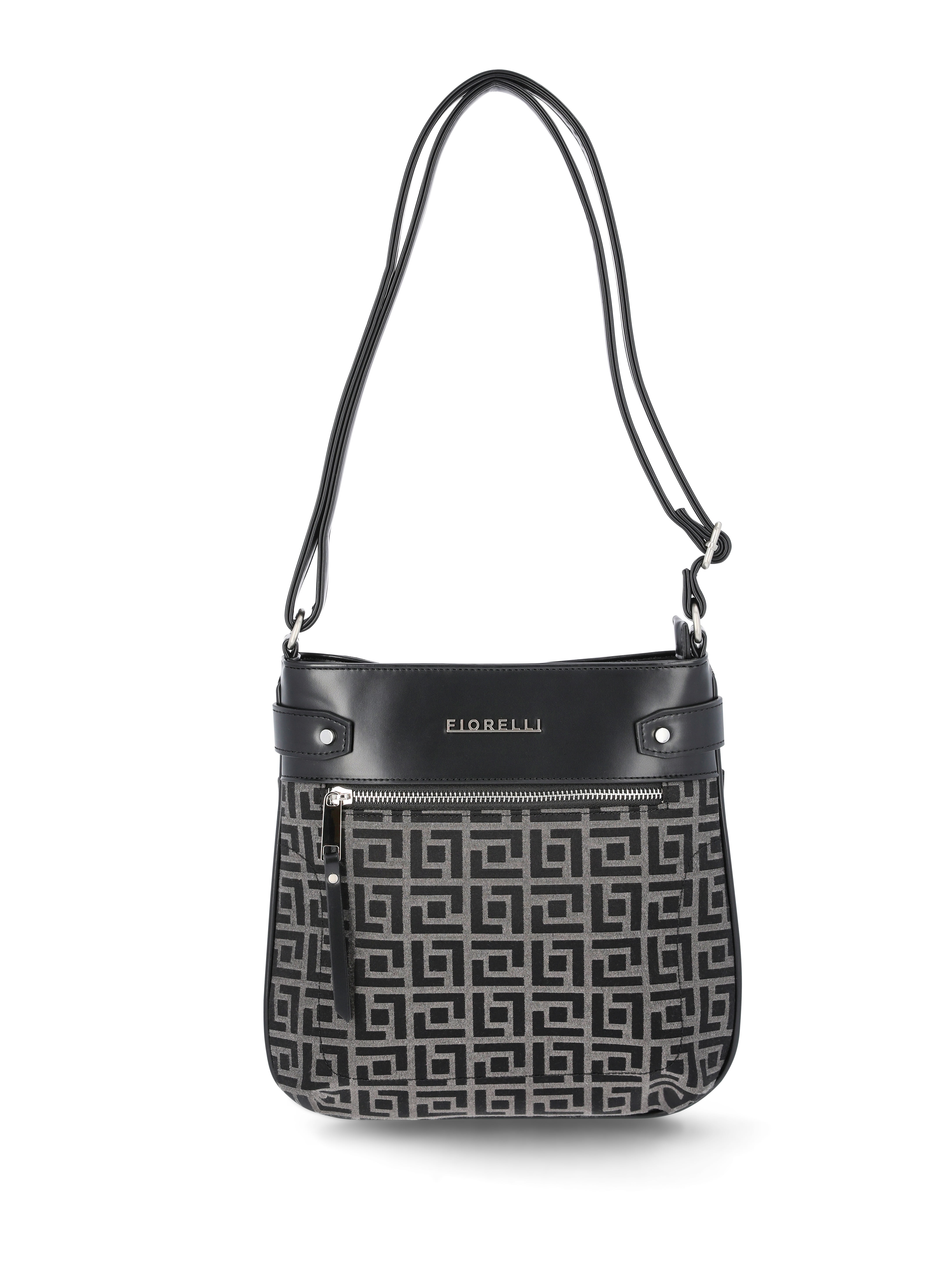 Fiorelli Women's Lila Crossbody Handbag, Black Jacquard