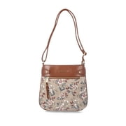 Women's Lila Crossbody Handbag, Brown Floral