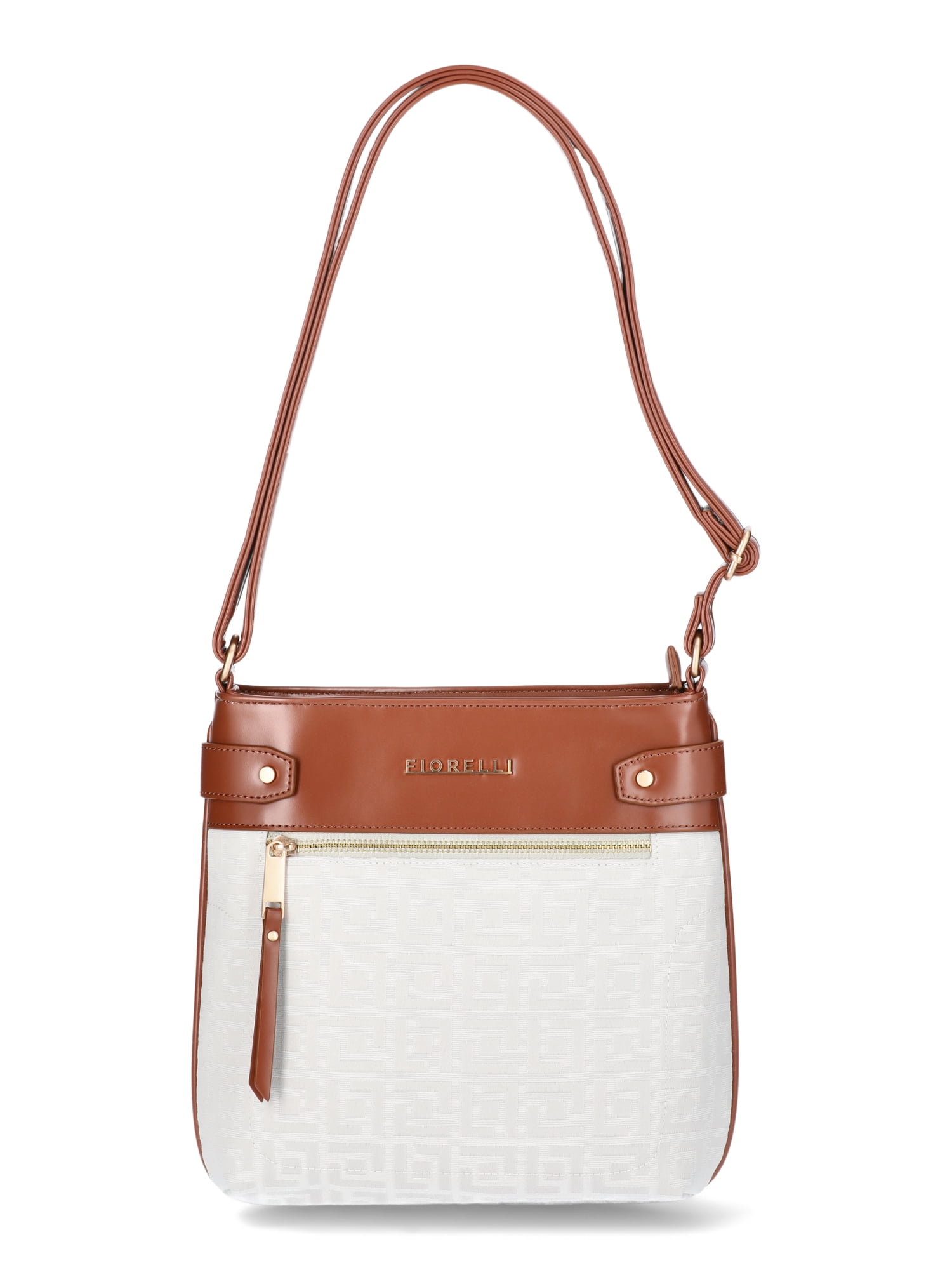 Fiorelli Women's Lila Crossbody Handbag, Geo Jacquard White