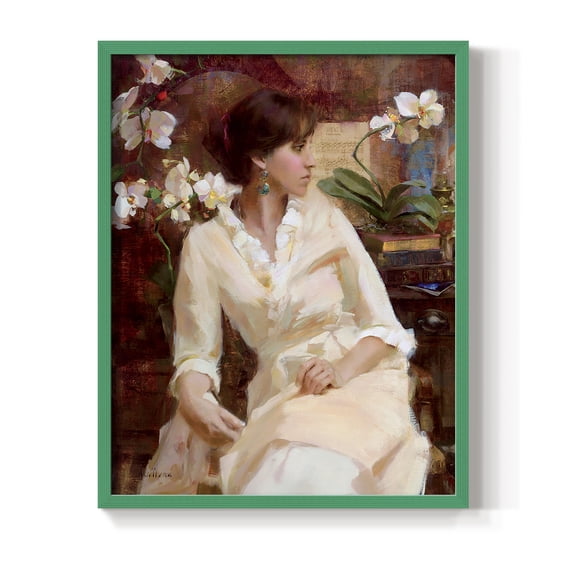 Fiori Di Aria Portrait in Paper Solid Wood 16 x 20 Framed Print