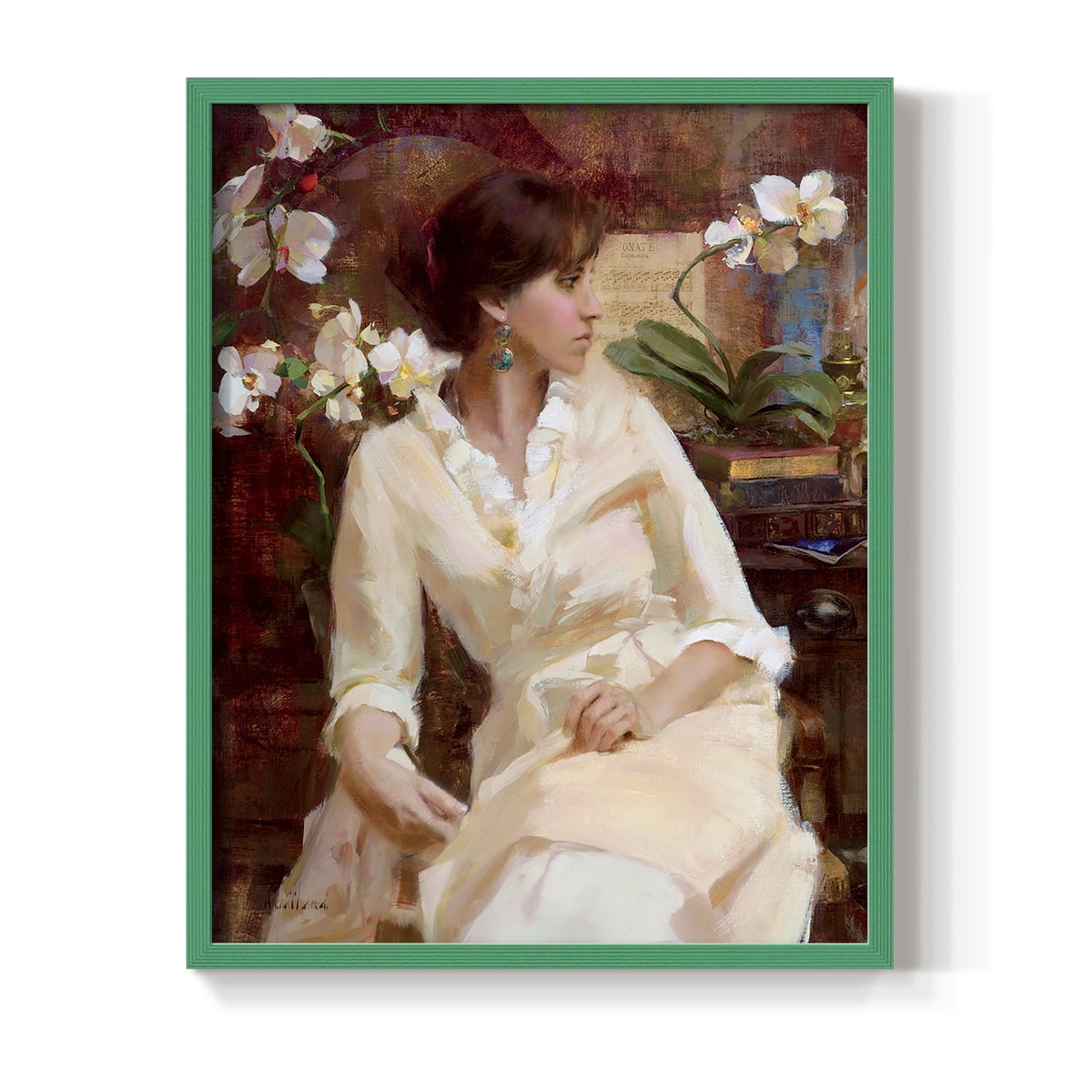 Fiori Di Aria Portrait in Paper Solid Wood 8 x 10 Framed Print