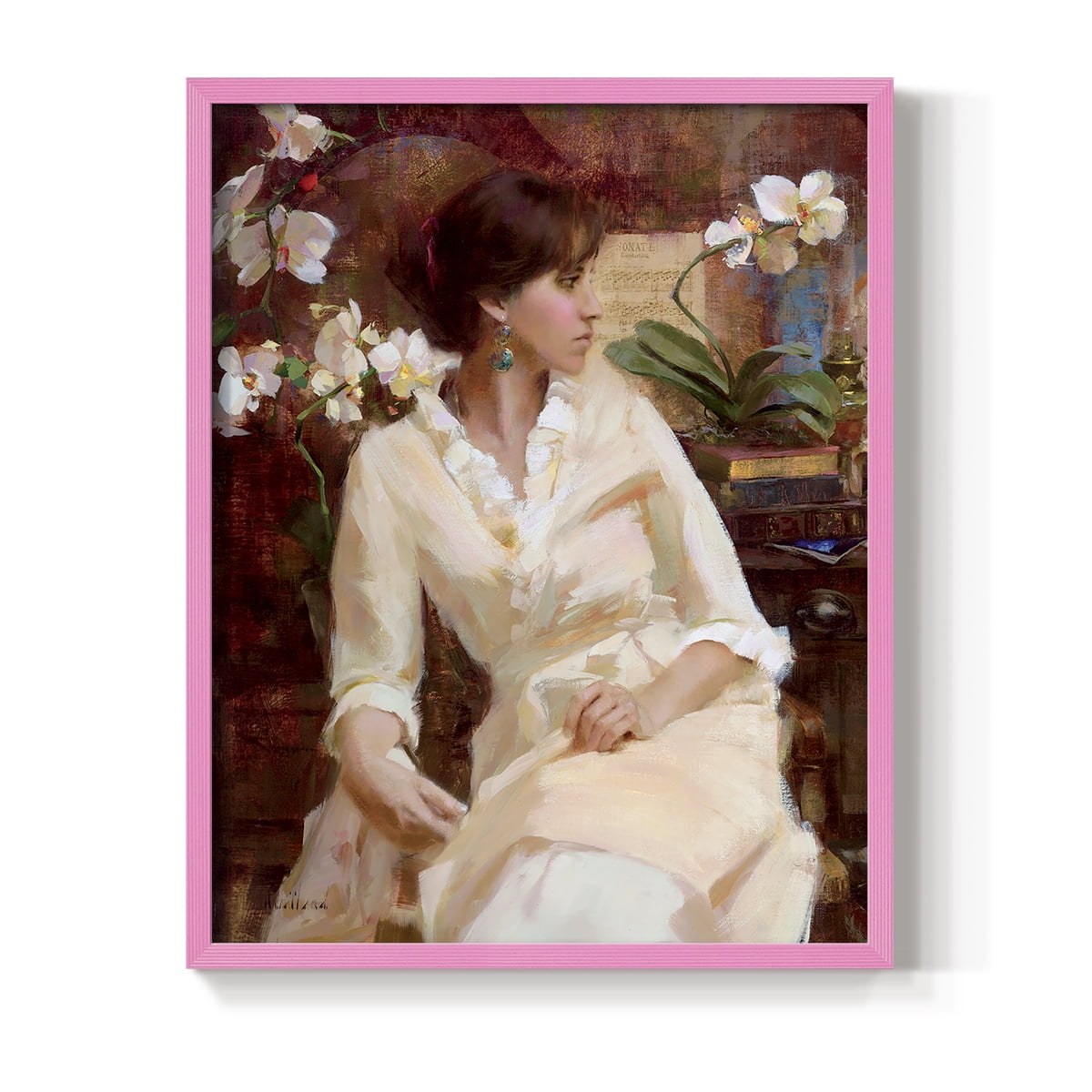 Fiori Di Aria Portrait in Paper Solid Wood 8 x 10 Framed Print