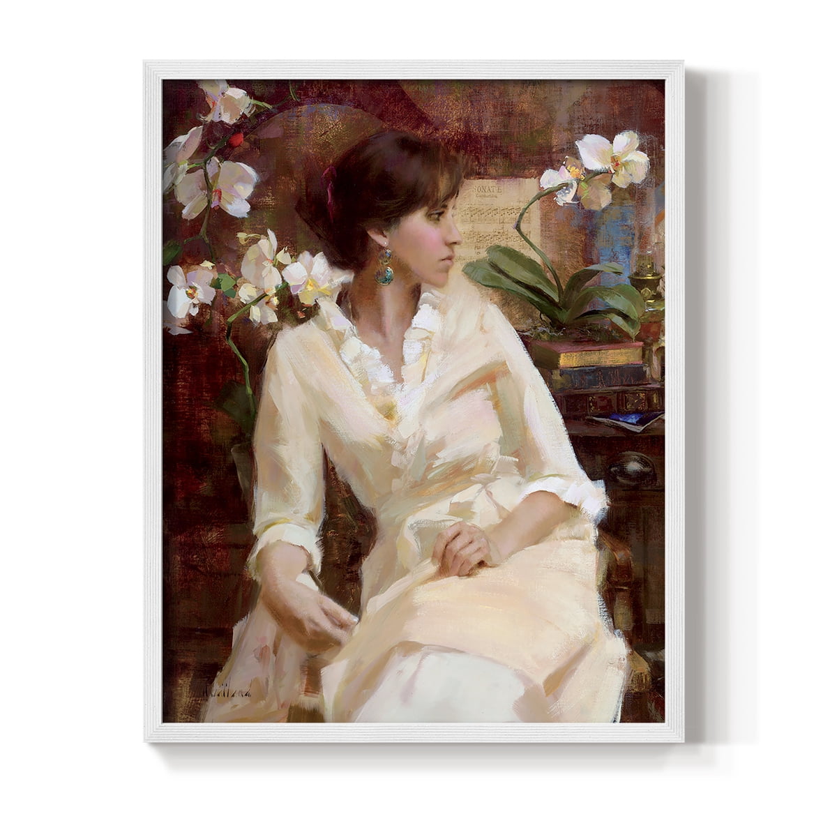 Fiori Di Aria Portrait in Paper Solid Wood 8 x 10 Framed Print