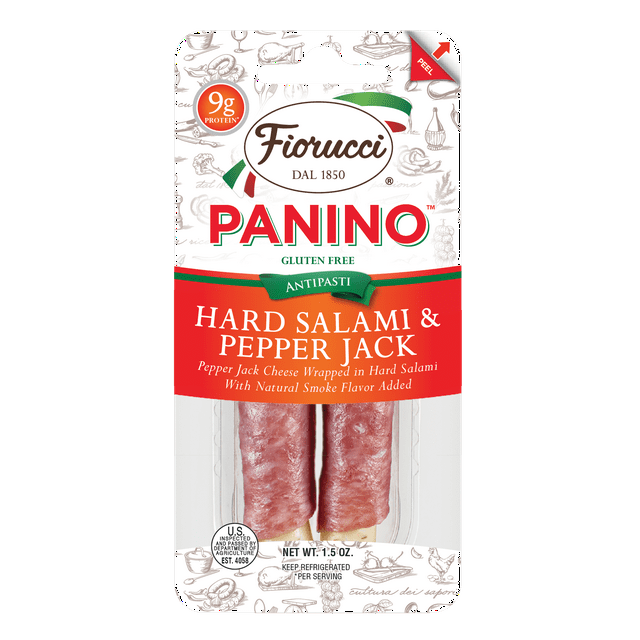 Fiorucci Panino Hard Salami & Pepper Jack Cheese, 1.5 oz, 2 Count