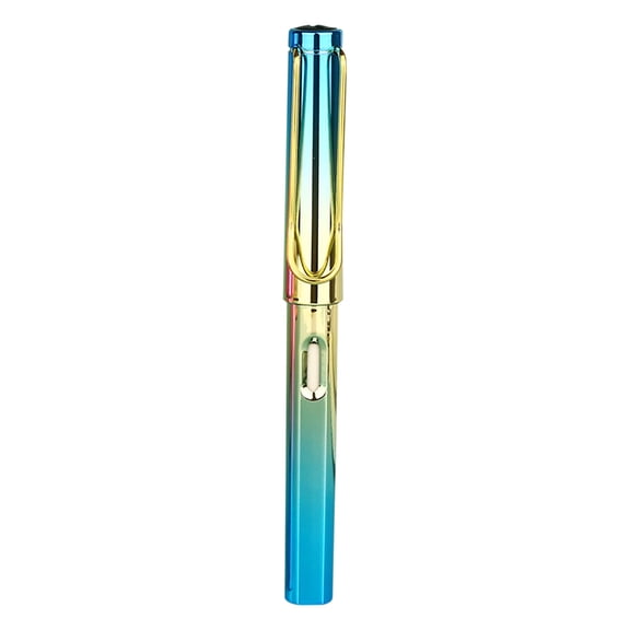 Fiover Pens,Grip Posture Correction Pencil,Metal Design Writing Tool,Ergonomic Inkless Pen for Handwriting Practice,Blue