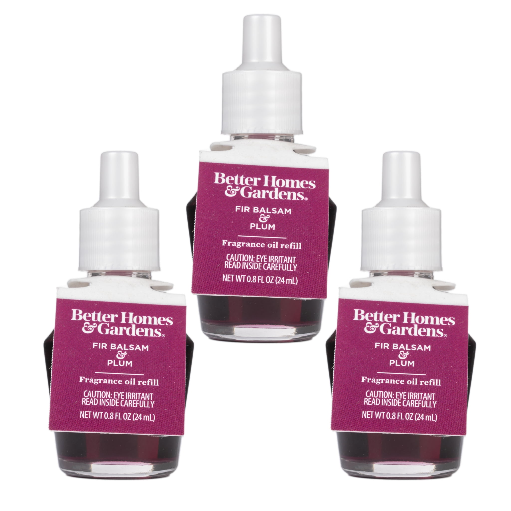 Fir Balsam & Plum Fragrance Oil Refill, Better Homes & Gardens, 24 ml, 3Pack