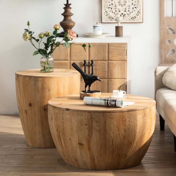 Vintage Style Coffee Table with Storage / Suitable for Multiple Rooms / Adds Fashion to Home