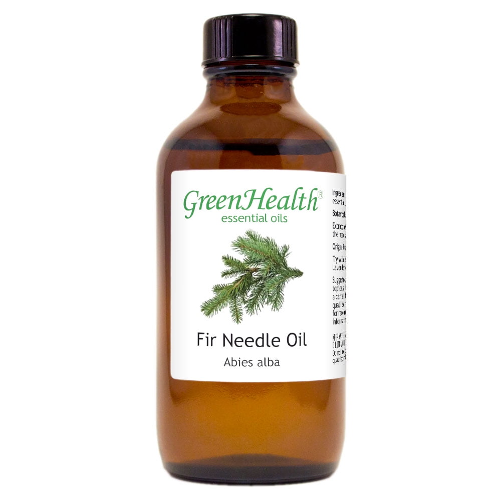 Fir Needle Essential Oil - 4 fl oz (118 ml) Glass Bottle w/ Cap - 100% Pure Essential Oil by GreenHealth