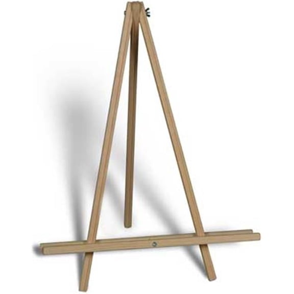Fir Tripod Display Easel - Natural - 24 Inch - Adjustable Tray - Sturdy Design