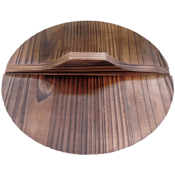 Fir Wood Pot Lid High Handle Carbonized Lid for Wok Frying Pan Modern Simple