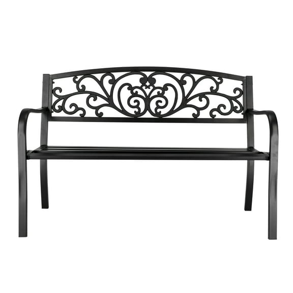Fir X Back Outdoor Wooden Bench - (46.06 x 23.23 x 35.43)" Garden Patio Seat in Burlywood