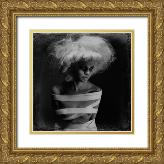 Fira, Alexandra 15x15 Gold Ornate Wood Framed with Double Matting Museum Art Print Titled - Untitled