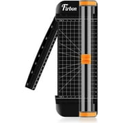 Firbon Black A5 Paper Cutter, Straight Small Paper Trimmer with Side Ruler, Black