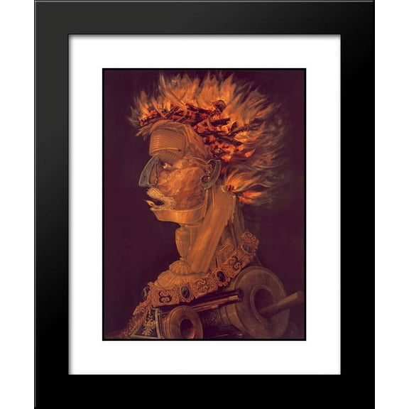 Fire 20x24 Framed Art Print by Giuseppe Arcimboldo