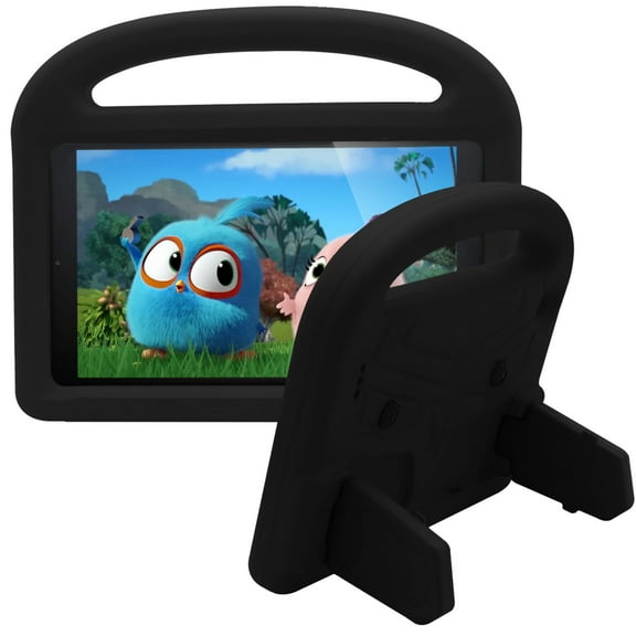 Fire 7 2017/2015 (7" Display Tablet, 7th/5th Gen) Case Kids, Allytech Silicone EVA Lightweight Handle Stand Heavy Duty Protective Kids Child Toddler Friendly Case for Amazon Kindle Fire 7, Black