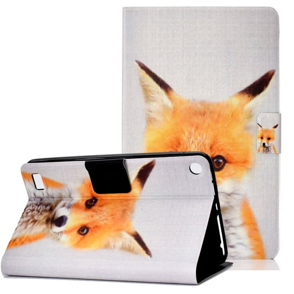 Fire 7 Case 2015, Fire 7 Case 2017, Allytech Ultra Slim Folio Multi Angle Stand Full Protective Shockproof Girls Kids Cute Case Cover for Amazon Kindle Fire 7 7th 5th Generation Tablet, Cute Fox