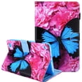 thumbnail image 1 of Fire 7 Case (2017/2015 Released, Not for 2019), Allytech Folio Slim Fit Stand Smart Cover Auto Sleep Wake Shockproof Anti-Slip Magnetic Closure Case for Amazon Fire 7, Blue Butterfly, 1 of 8
