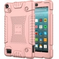 thumbnail image 1 of Fire 7 Case 2019, New Kindle Fire 7 9th Generation Cases Covers, Allytech Soft Silicone Rugged Shockproof Kids Friendly Drop Proof Anti-Slip Case Cover for All-New Amazon Fire 7 2019, Rosegold, 1 of 7