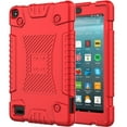 thumbnail image 1 of Fire 7 Case 2019, New Kindle Fire 7 9th Generation Cases Covers, Allytech Soft Silicone Rugged Shockproof Kids Friendly Drop Proof Anti-Slip Case Cover for All-New Amazon Fire 7 2019, Red, 1 of 7