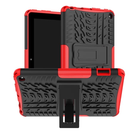 Fire 7 Tablet Case for Kids (only Compatible 12th Gen, 2022 Release),Light Weight Anti-Slip Shock-Absorption Tablets Cover for Amazon Kindle fire 7 Tablet,Red