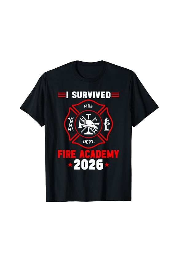 Fire Academy Graduation 2026 Badge Future Firefighter T-Shirt