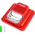Fire Alarm, 12 / 24V DC Wired Sound and Light Fire Alarm Warning Strobe