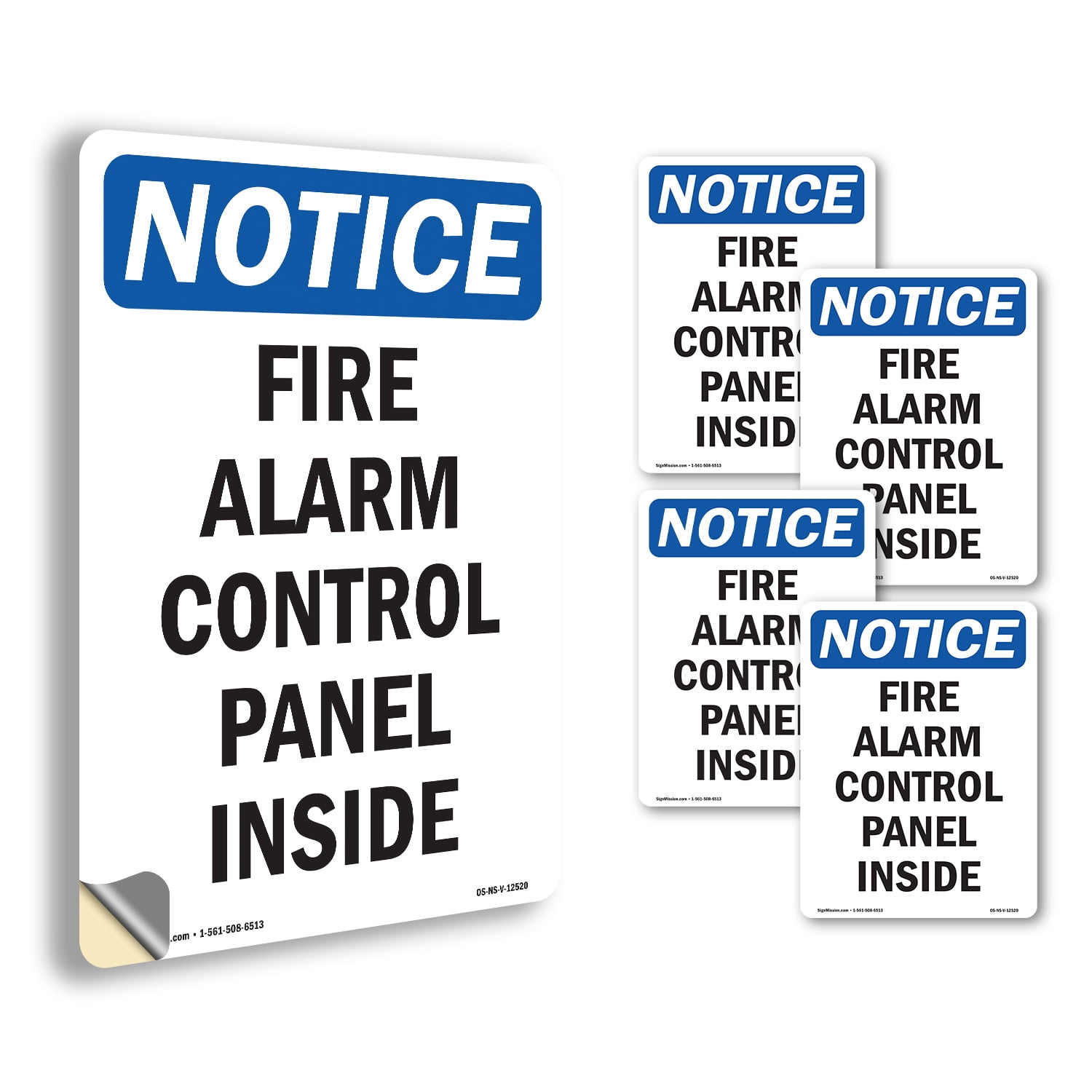 Fire Alarm Control Panel Inside OSHA Notice Vinyl Decal Label 24 Inch x ...
