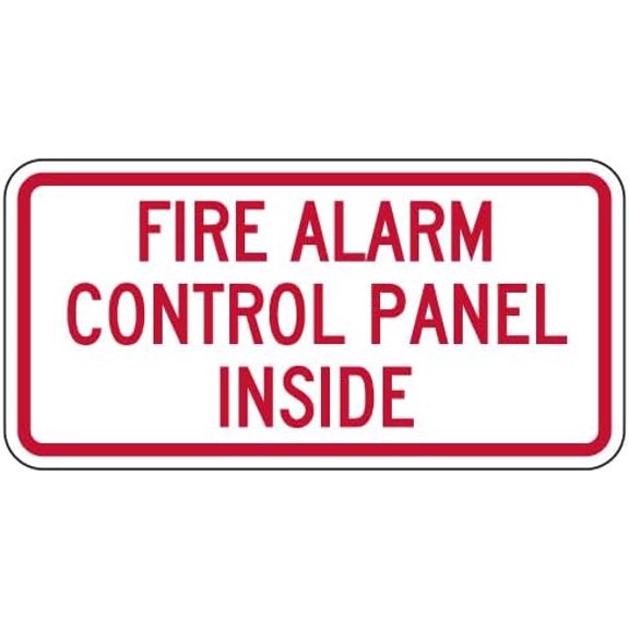 Fire Alarm Control Panel Inside Sign 12"x 8" Metal Signs For Outdoor & Indoor