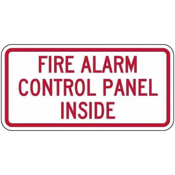 Fire Alarm Control Panel Inside Sign 12x 8 Metal Aluminum Signs for Outdoor & Indoor
