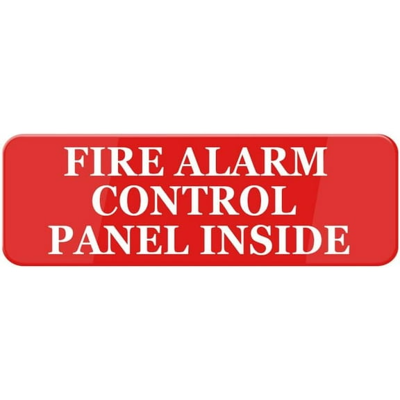 Fire Alarm Control Panel Inside Sign, Signage WhiteRed Plastic Acrylic, With Double Side Tape, Adhesive, Easy Mounting，10X3 Inch.jpg