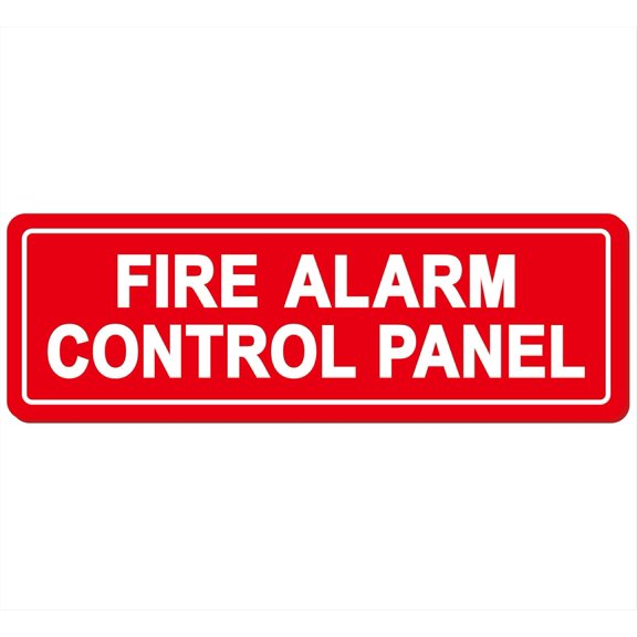 Fire Alarm Control Panel Sign - Made from Premium Durable Acrylic Material, Super Strong Self-Adhesive, QuickInstallation, Perfect for Your Business and Home (9x3 Inches, Red)