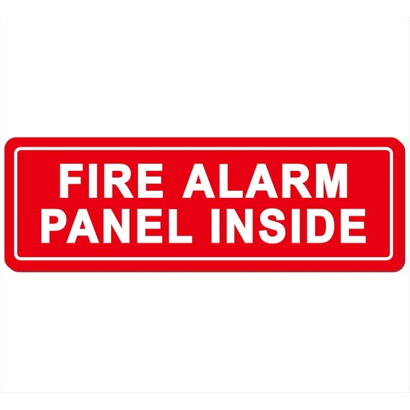 Fire Alarm Panel Inside Sign – Made from Premium Durable Acrylic Material, Super Strong Self-Adhesive, Quick Installation, Perfect for Your Business and Home (9x3 Inches, Red)