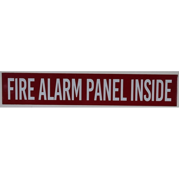 Fire Alarm Panel Inside Sign (RED,Double Sided Tape, Aluminium 2X11 INCH Rust Free)(ref-2022-4)
