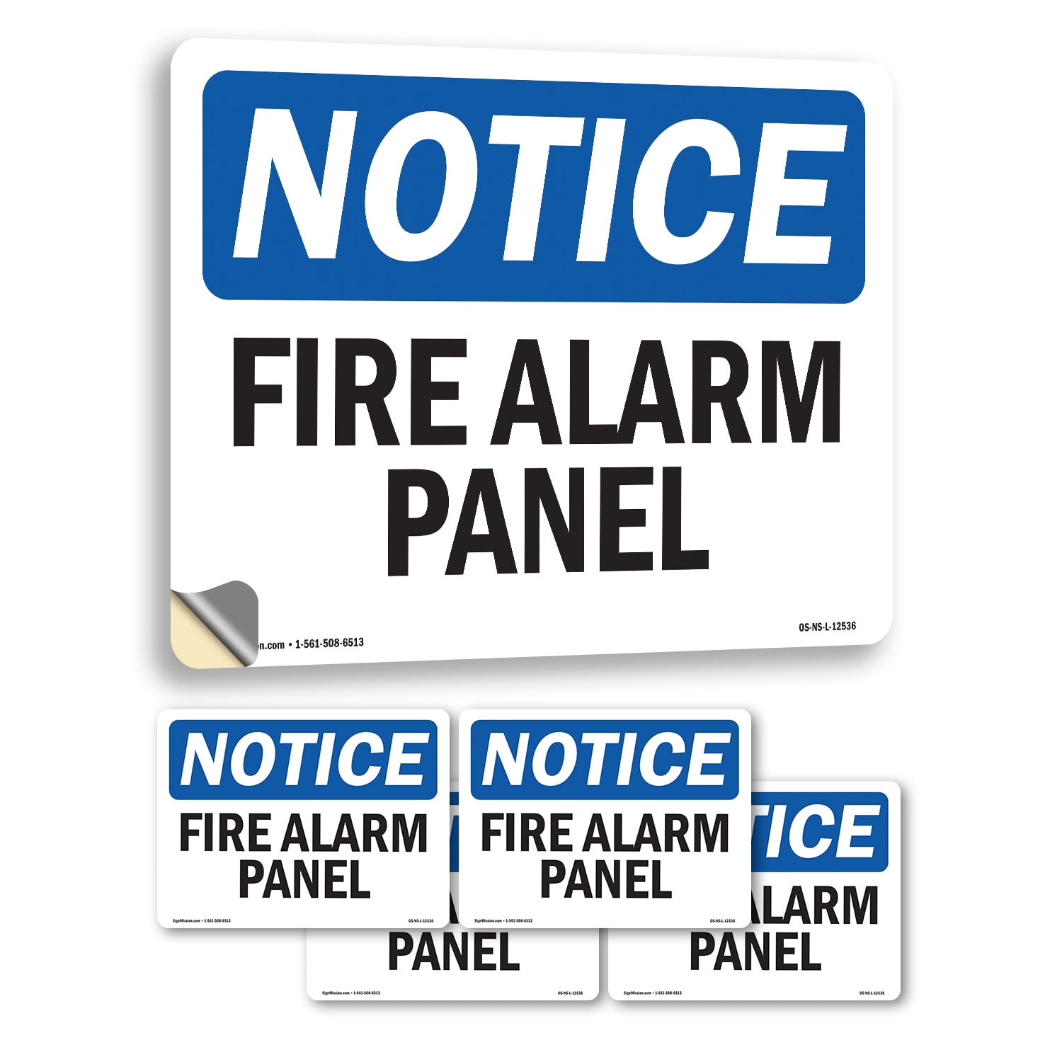 Fire Alarm Panel OSHA Notice Vinyl Decal Label 24 Inch x 18 Inch - 5 ...