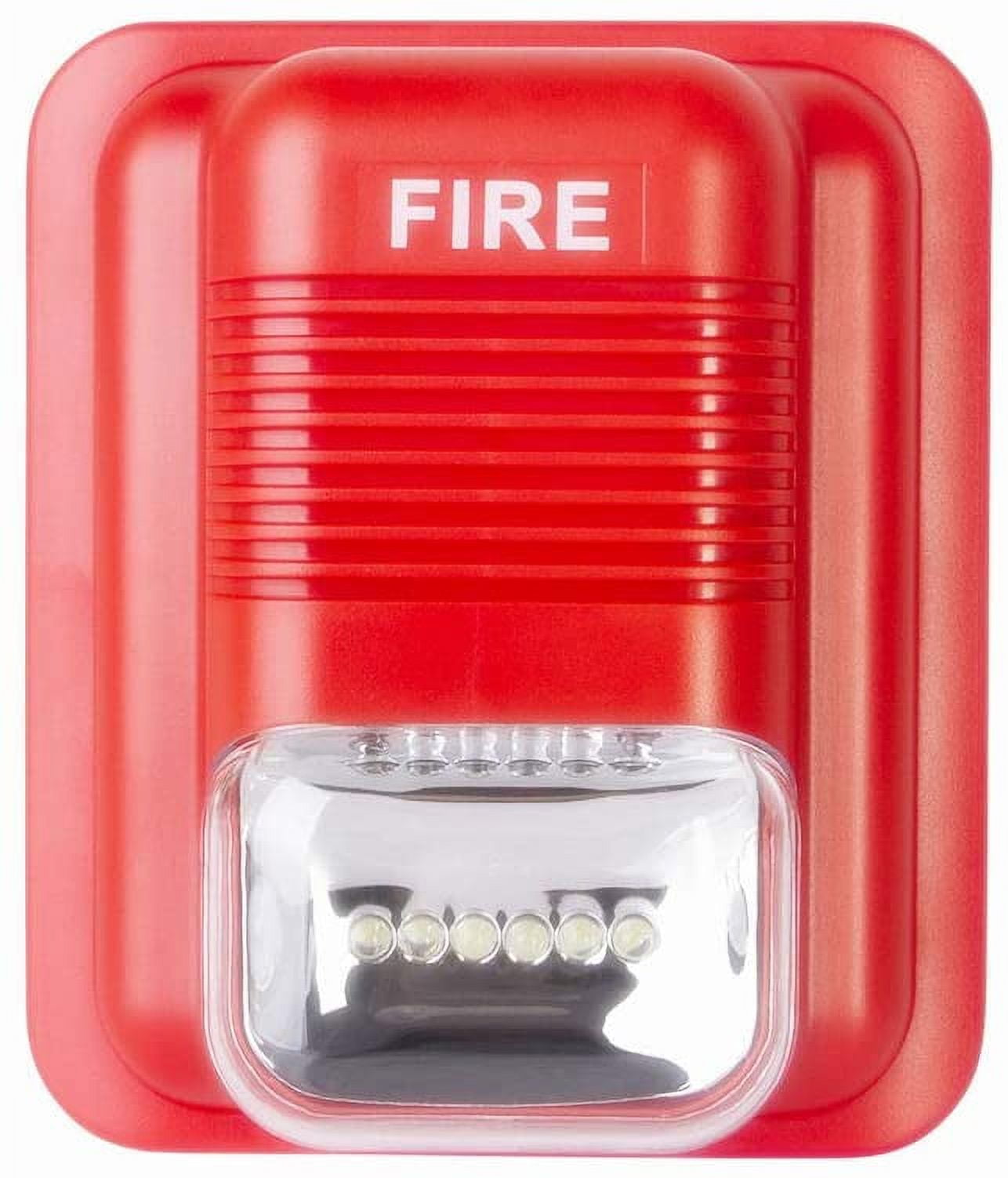 Fire Alarm Siren Security Horn Buzzer 12VDC 24V Sound and Light Fire Warning  Strobe Siren 
