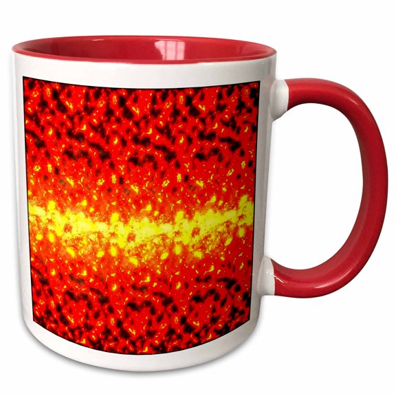 3drose, Fire and Lava Abstract Pattern, 11oz Two-tone Red Mug