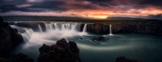 Fire And Water Canvas Art - Stefan Mitterwallner (10 x 20)