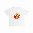 thumbnail image 1 of Fire Apple T-Shirt Graphic Tee Streetwear Top Bold Print Design Cotton Casual comfort White S-5XL, 1 of 5