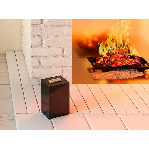 Fire Beauty Firelighter Storage Box,Metal Firelighters Container with Flip Top Lid