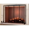 thumbnail image 1 of Fire Beauty Flat Panel Fireplace Screen Spark Guard Wrought Metal Gate Cover for Home, Decorative Mesh Fire Place Safety Fence,Baby Safe Spark Guard Protector, 1 of 6
