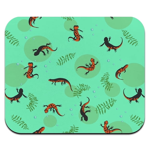 Fire Belly Newts Swimming Pattern Low Profile Thin Mouse Pad Mousepad