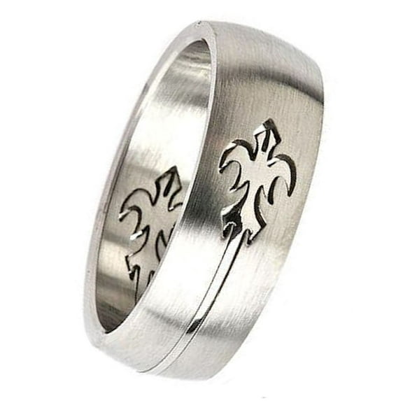 Fire Bird Cut-Out 316L Surgical Stainless Steel 8mm Ring