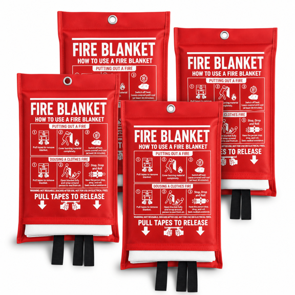Fire Blanket 40" x 40" 8-pack Home Kitchen Emergency Use