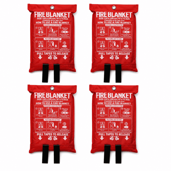 Fire Blanket 47" x 71" Fiberglass Camping Shelter Use