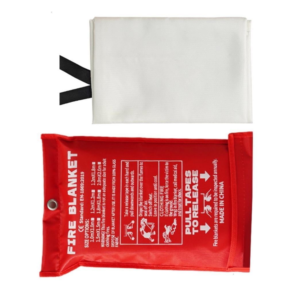 SKAMZ Fire Blanket Emergency Pack (3 Pack) - 47x47" Fiberglass, With Hooks For Kitchen, Grill, Car - View #12