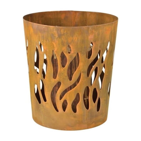 Fire Block Fire Pit, Rust Metal